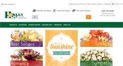 Desktop Screenshot of hallsflowershop.com