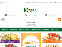 Tablet Screenshot of hallsflowershop.com